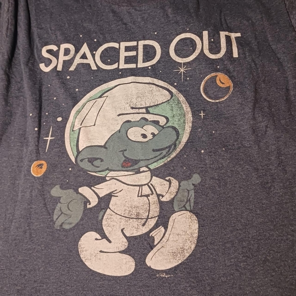 Vintage Smurfs Spaced Out Graphic T-shirt - Picture 4 of 5